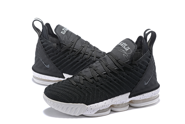 Nike LeBron James 16 Black White Basketball Shoes For Women - Click Image to Close